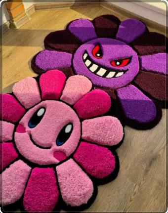 kirby x gengar pokémon rugs